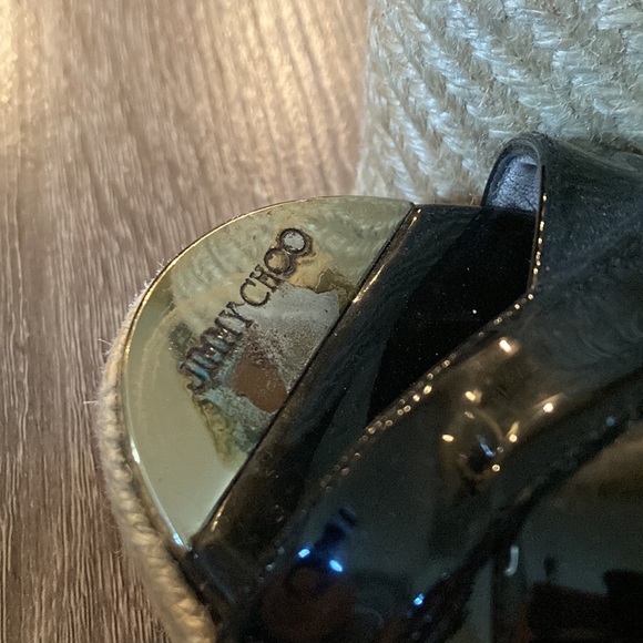 Jimmy Choo Black Platform Wedges - Picture 5 of 5